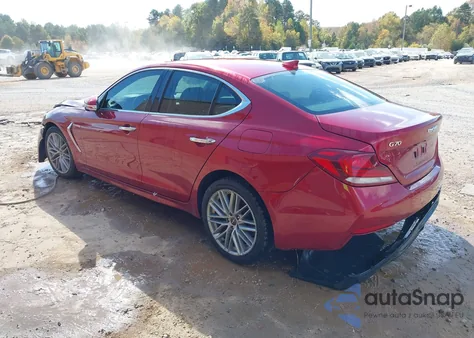 2021 Genesis G70 2.0T Rwd z USA, uszkodzony, nr VIN KMTG64LAXMU076561